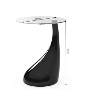 Mesa de centro de fibra de vidrio para sala de estar, muebles de diseño moderno