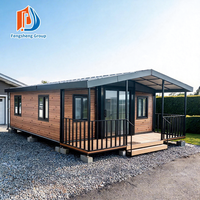 Maison mobile modulaire extensible à double aile pour camping, cabane, villa de vacances, maisons préfabriquées