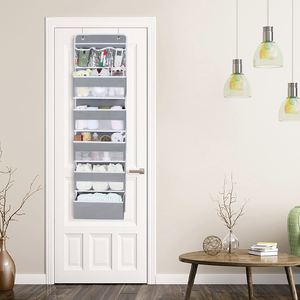 Organiseurs de porte en tissu non tissé pour placard et armoire avec 5 grandes poches et 3 petites poches en PVC - Product Image 4