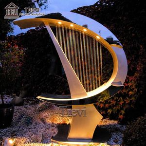 Adorno residencial de diseño personalizado, fuente de patio de metal, <span class=keywords><strong>entrada</strong></span> moderna de acero inoxidable, características del agua - Product Image 1