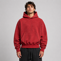 Hoodie unisexe en tissu éponge français épais 80% coton 20% polyester, 500 GSM, vierge uni, pour la gym, vente en gros, personnalisation OEM