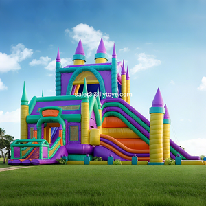 Lilytoys Bán Buôn Inflat Nhảy Bơm Hơi Khổng Lồ Nhà Bị Trả Lại Thương Mại Lâu Đài Bouncy Với Slide <span class=keywords><strong>Combo</strong></span> - Product Image 1