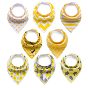Paquet de 8 Super Absorbant En Coton Imprimé Fleuri <span class=keywords><strong>Bandana</strong></span> Bave Bavoirs De <span class=keywords><strong>Dentition</strong></span> - Product Image 1