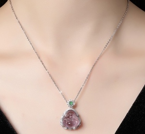 Collier Améthyste Bouddha Gong, améliore <span class=keywords><strong>l</strong></span>'<span class=keywords><strong>âme</strong></span> de <span class=keywords><strong>l</strong></span>'artisanat en cristal é<span class=keywords><strong>l</strong></span>égant, niche exquise tout - Product Image 6