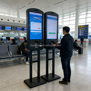 Terminal de Pago Autoservicio Negro con Pantalla Táctil de Doble Cara para Uso en Interiores, Sistema de Gestión de Colas para Centros Comerciales - Product Image 3