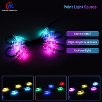 Guirlandes lumineuses LED RGB à émission à 360 degrés, 12V, étanches, éclairage extérieur permanent pour aménagement paysager et décoration de fêtes