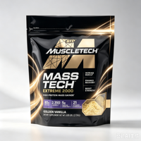 MOQ 100 pièces – Sachet refermable personnalisé en Mylar pour protéines de lactosérum, gainers de masse, suppléments sportifs en poudre – Logo personnalisé