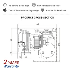 Chất lượng cao DSL-800 tự động cửa trượt Hệ thống 120kg công suất tự động mở cửa động cơ có tính năng tự động cửa nhà khai thác - Product Image 5