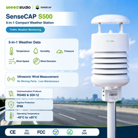 Station météo ultrasonique compacte 5-en-1 SenseCAP S500 avec capteurs RS485/SDI-12 IP66 pour la surveillance du trafic routier