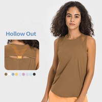 Facteur de vente, absorbant l'humidité, évacue la sueur, débardeur femme, ajouré, large bretelle, débardeur de sport