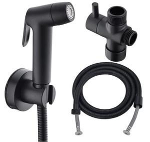 Матовый черный двухфункциональный ручной набор для биде - Product Image 1