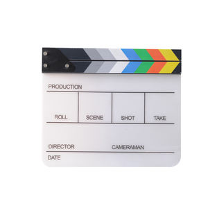 WF AA404 9,3''*11'' Tableau de clapperboard en plastique acrylique blanc <span class=keywords><strong>effaçable</strong></span> <span class=keywords><strong>à</strong></span> <span class=keywords><strong>sec</strong></span> pour scène de tournage avec bâtonnets colorés - Product Image 2