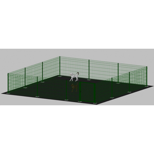 Recinto Modulare per Cani in Ferro Zincato Verniciato Verde con Pali Imbullonati 600x600x122cm Cancelli e Recinti per Animali - Product Image 1