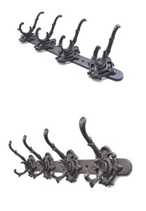 Heavy Duty Antique Cast Iron Victorian Style <strong>Coat</strong> <strong>Hook</strong> <strong>Individual</strong> 'S' Shaped <strong>Hooks</strong> That Give 8 <strong>Individual</strong> Hanging Positions. - Product Image 2