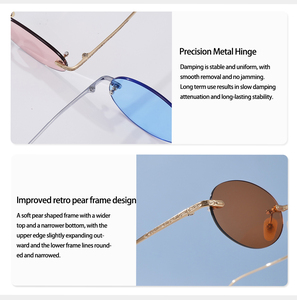 Gafas de Sol Ovaladas de Montura Completa, Unisex, Estilo Retro, Protección UV400, Ligeras, Gafas de Moda para Adultos para Actividades al Aire Libre - Product Image 6