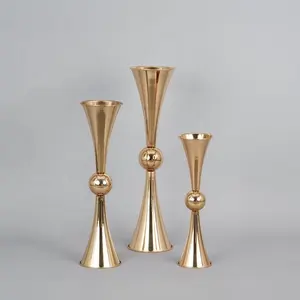 Tall Gold Wedding Bell Tabletop Vase Home Shop Wedding Centerpieces Tabletop Flower Stand Pieces
