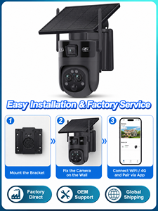 HIKWIFI 6MP CMOSセンサー 15倍ズーム デュアルレンズ IP66防水 PTZ屋外自動追跡 ソーラー4GワイヤレスSIM <span class=keywords><strong>CCTV</strong></span>カメラ - Product Image 2