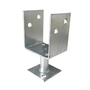 Heavy Duty Galvanized <strong>Post</strong> Shoe <strong>for</strong> Deck Frame Support Adjustable Height <strong>Post</strong> Support <strong>Bracket</strong> Q235B Galvanized - Product Image 3
