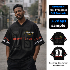 T-shirts décontractés pour hommes de premier choix, style hip-hop, en tricot Spandex/Polyester 200g, impression numérique, séchage rapide, service OEM, patchwork personnalisé - Product Image 1