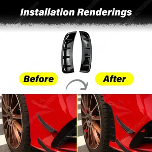 Pour Mercedes Benz Classe A Berline W177 AMG Line 2019 2020 2021 2022 2023 2024 2025 Kit de carrosserie décoratif pour déflecteurs latéraux avant - Product Image 2