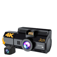 Caméra embarquée triple CPT améliorée 4K+1K+1K pour voiture, vue avant, arrière et 360 degrés, WiFi, GPS, enregistrement en boucle, enregistreur vidéo