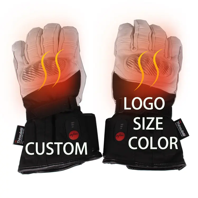 Innovative Fashionable Warm Waterproof Battery Heated Gloves Cotton Mittens Finger Gloves Daily Business Outdoor Party