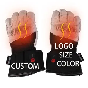 Инновационные модные теплые водонепроницаемые перчатки с подогревом на аккумуляторах хлопковые перчатки для пальцев повседневные деловые уличные перчатки
