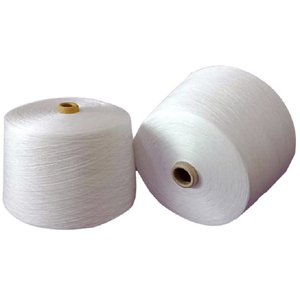Hot Bán Nguyên Liệu Trắng 100% <span class=keywords><strong>Polyester</strong></span> Vòng Spun Sợi 30/1, 30/2, 30/3, Cho May Đan - Product Image 2