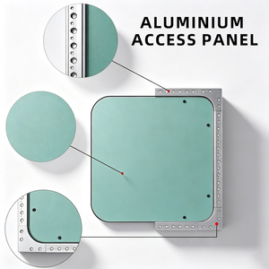 Plaque d'accès en aluminium courbée, encastrée, ronde, pour plafond, <span class=keywords><strong>trappe</strong></span> d'inspection pour cloison sèche, plaque <span class=keywords><strong>de</strong></span> plâtre, mur en gypse, sur mesure - Product Image 1