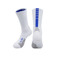 Chaussettes de basket-ball personnalisées pour jeunes hommes, blanches, USA, écologiques, respirantes