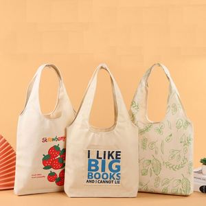 Wholesale Cheap Women's Tote Bags With Custom Printed Logo Cotton Canvas Shipping Bags Women Handbags Ladies - Product Image 3