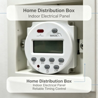 CN101A Sakelar Timer LCD Digital 16A Relay Waktu Terprogram Mingguan 7 Hari dengan Penggantian Manual