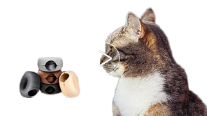 2023新设计实心图案纤维猫隧道床可洗室内宠物用品猫配件 - Product Image 2