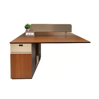 Poste de travail de bureau individuel moderne en bois avec cloison de séparation et table, ensemble de mobilier pour employés, vente en gros