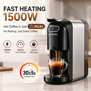 <span class=keywords><strong>Machine</strong></span> à café expresso ELEGOAL EC518, 20 bars de pression, 3 en 1, <span class=keywords><strong>compatible</strong></span> <span class=keywords><strong>avec</strong></span> les capsules Nespresso et <span class=keywords><strong>Dolce</strong></span> <span class=keywords><strong>Gusto</strong></span> - Product Image 3