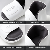 Masseur électrique sans fil pour pieds et mollets avec housse réglable, compression d'air à 360°, vibration, pétrissage Shiatsu, double chaleur