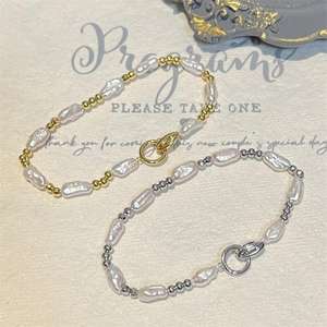 Zhizhen Luxury Premium <b>Fine</b> <b>Jewelry</b> Set-Baroque Freshwater Pearl Bracelet with Pure Silver <b>Body</b> Natural Regeneration New Light - Product Image 4