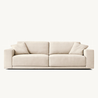 Ensemble de canapés en tissu nuage modulaires modernes de style nordique de luxe Bella pour salon durable et élégant avec rembourrage en mousse