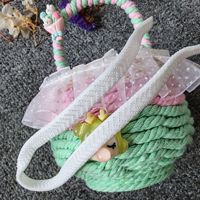 2067/06 Bande micro-élastique élastique légère en soie à motif à pois, largeur 0,6 cm, pour la décoration de vêtements