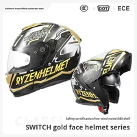 Casque de moto modulaire intégral certifié DOT ECE, casque de course rabattable en ABS, vente en gros