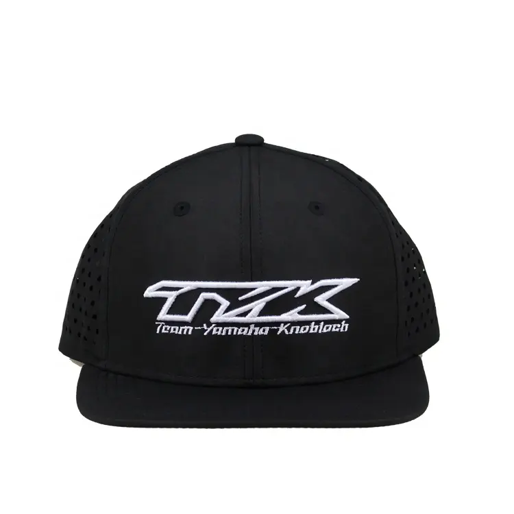 Kustom Pabrik topi Trucker Logo bordir 3D punggung potong Laser 6 Panel Twill tahan air kualitas tinggi pria