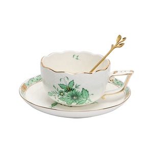 Exquisite European Style Porcelain Coffee <b>Pot</b> and Plate Eco-Friendly Guangdong Made Afternoon <b>Tea</b> Cup and Saucer - Product Image 6