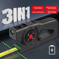 SNAKOL Mètre ruban laser numérique électronique intelligent 3 en 1 et télémètre avec batterie rechargeable