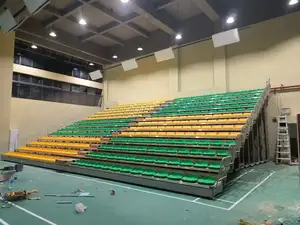 Factory Wholesale Retractable Gym Bleachers Outdoor Telescopic Grandstand Seating Bleacher For Football Basketball Court