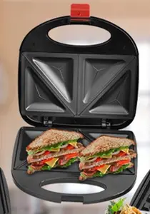 Portable Electric Sandwich Maker Non-Stick Pan Easy To Carry Store Heat Clean For Hotel Use