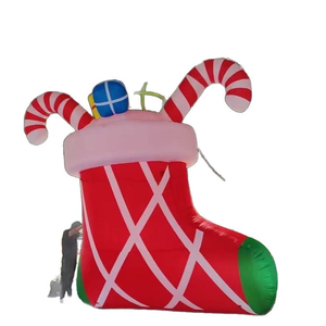 Logo gonflable personnalisable, chaussettes géantes gonflables Joyeux Nouvel An, décoration <span class=keywords><strong>de</strong></span> Noël, cadeau - Product Image 1