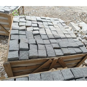 Đường lái xe paver grey Granite lát đá Granite Granite 10x10 Cobble đá Cubic công viên Patio gạch - Product Image 3