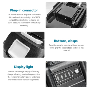 Paket Baterai Lithium Ion 18V DC Isi Ulang, Baterai Pengganti Li-ion untuk Perkakas Bor Tanpa Kabel, Paket Baterai Lithium - Product Image 5