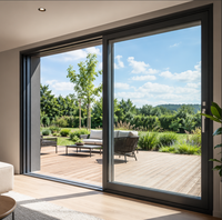 Ventana Abatible de PVC Estilo Moderno Neozelandés, Marco de Acero y Plástico, Función Antiviento, Ideal para Hoteles