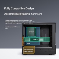 Boîtier de PC de bureau Golden Field Qingyao Lite flambant neuf, gestion des câbles intégrée, côtés entièrement transparents, refroidissement liquide 360°, gaming ATX